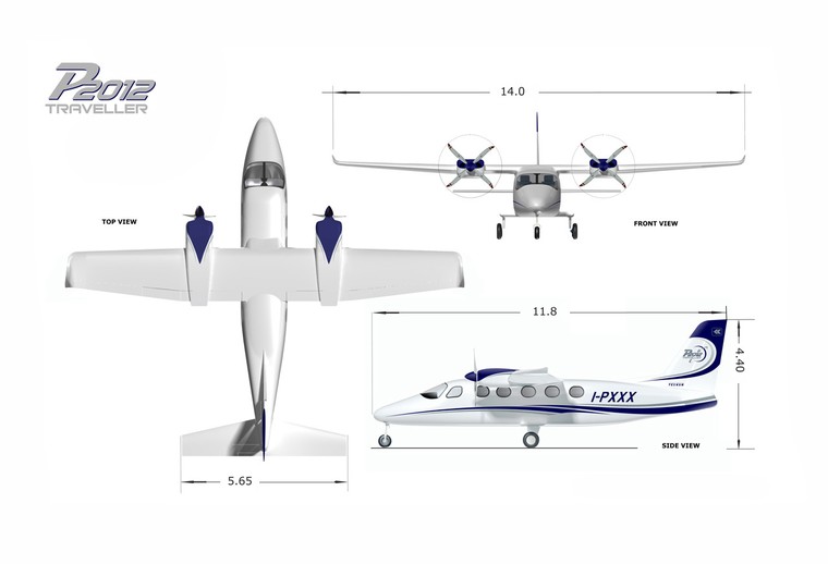 Габаритные размеры P2012 Traveler
